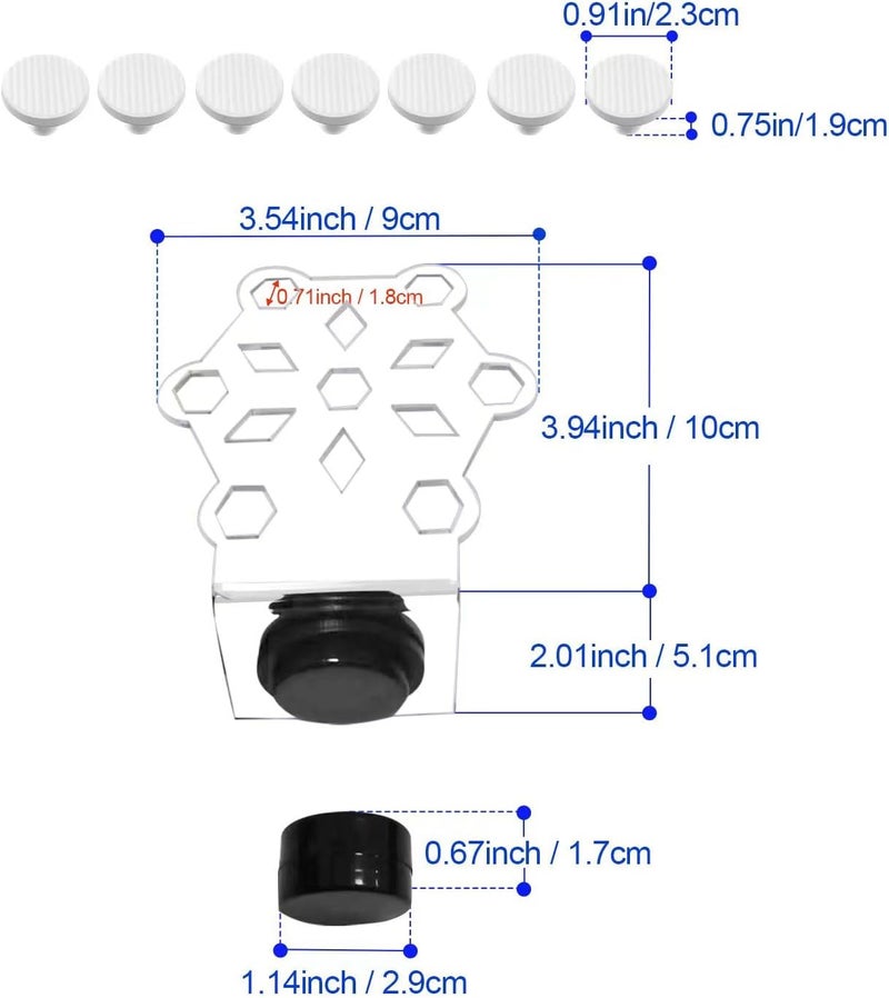 Saricho Coral frag Magnetic Holder, Magnetic Coral frag Plug Holder，Magnetic Coral frag Holder,Magnetic Coral frag Rack，The Small Magnetic Coral frag Rack Set with 7 Coral frag Plug Ceramic Bases - Image 3
